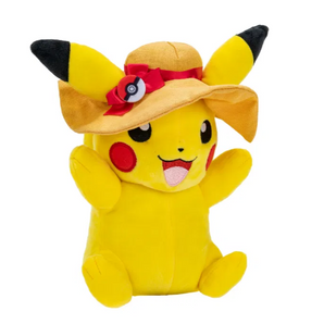 Pokémon Bamse Pikachu med Sommerhat 20 cm