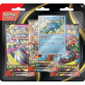 Pokémon Kort Mega Evolution Blister 3 Boosterpakker og Golduck Promo