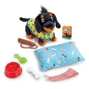 Happy Pets Hund Dachshund Bamse der Går med Tilbehør 30 cm
