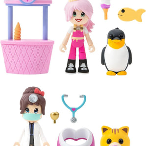 Roblox Adopt Me Figur Pakke Hospital og Isbutik med Tilbehør og Eksklusiv Kode til Roblox