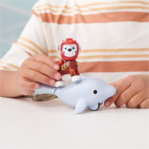 Paw Patrol Figur Marshall med Delfin Aqua Pups 6 cm