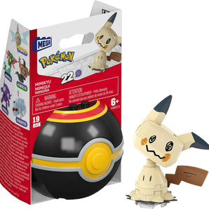 MEGA Pokémon Byggesæt Mimikyu Figur og Pokéball 19 Dele
