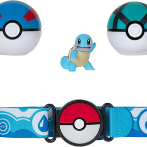Pokémon Bælte Sæt Clip 'N Go med Great Ball, Net Ball og Squirtle 5 cm