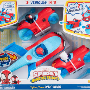 Spidey Spider-Man Jet & Motorcykler 3-i-1 Sæt 22 cm