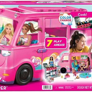 Barbie Dukke Dream Camper 2025 Legesæt med Tagtelt, Grill og 60+ Tilbehør