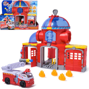 Paw Patrol Figur Brandstation med Marshall og Brandbil 38 cm