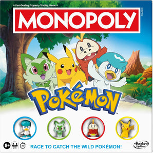 Monopoly Brætspil Pokémon Edition Med Figurer Og Spilleregler