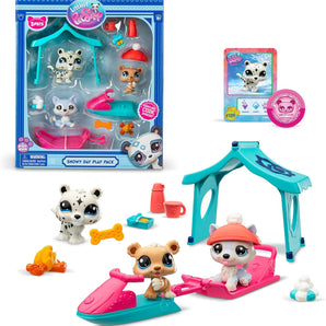 Littlest Pet Shop Figurer Snowy Day Figurpakke med Tilbehør 5 cm