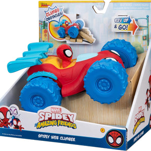 Spidey Spider-Man Figur og Bil med Klatrefunktion 18 Cm