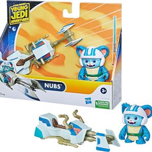 Star Wars Figur Young Jedi Adventures Nubs med Speeder Bike 6 cm