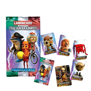 Italiensk Brainrot Kort Pakke Multiverse S2 med 5 Kort, Gennemsigtige og Holografiske Memes - 1 Pakke