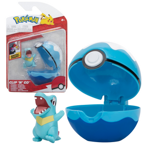 Pokémon Figur Clip ‘N’ Go Pokéball & Totodile 5 cm